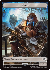 Hero (0004) // Wizard (0015) Double-Sided Token [FINAL FANTASY Tokens] | Spectrum Games