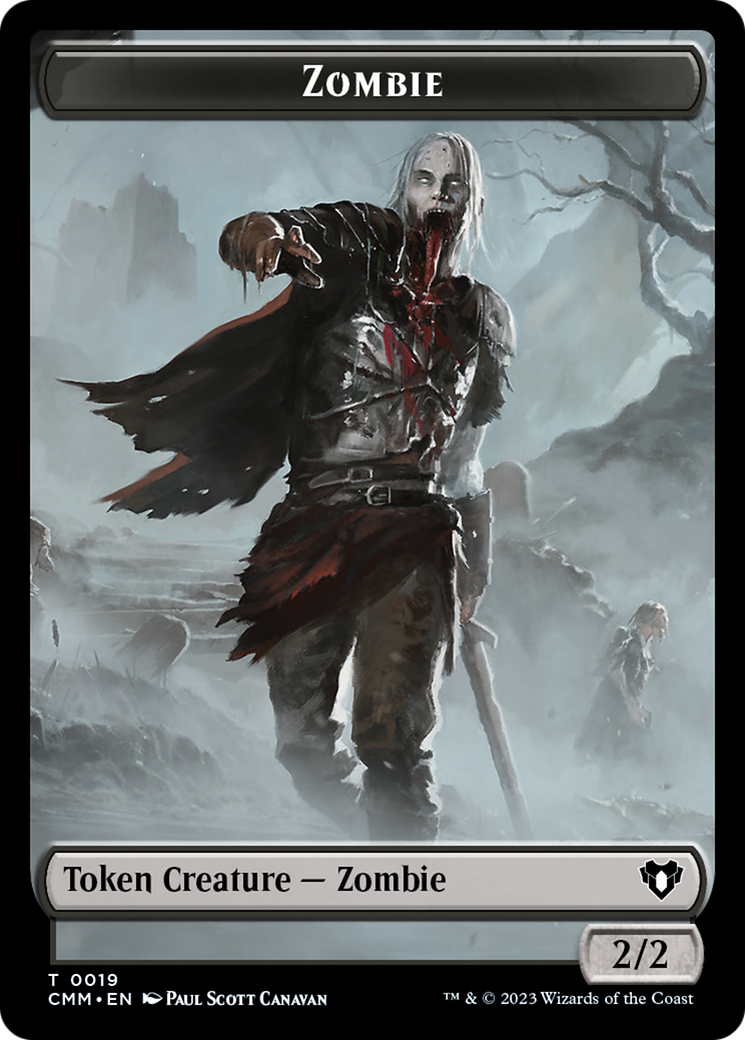 Zombie (0019) // Kor Soldier Double-Sided Token [Commander Masters Tokens] | Spectrum Games