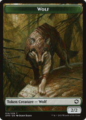 Wolf // Mordenkainen Emblem Double-Sided Token [Dungeons & Dragons: Adventures in the Forgotten Realms Tokens] | Spectrum Games