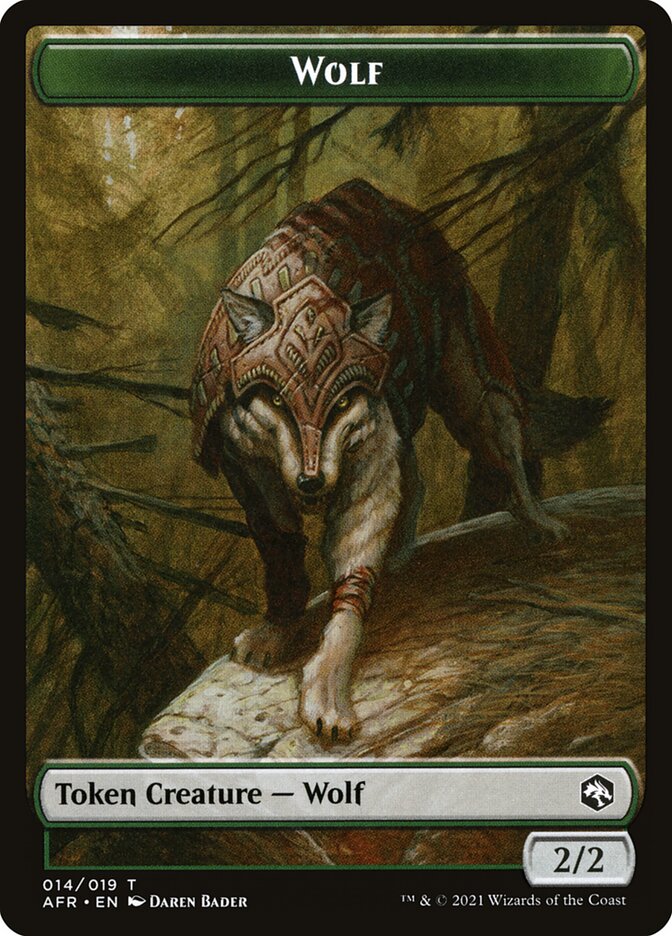 Wolf // Zombie Double-Sided Token [Dungeons & Dragons: Adventures in the Forgotten Realms Tokens] | Spectrum Games