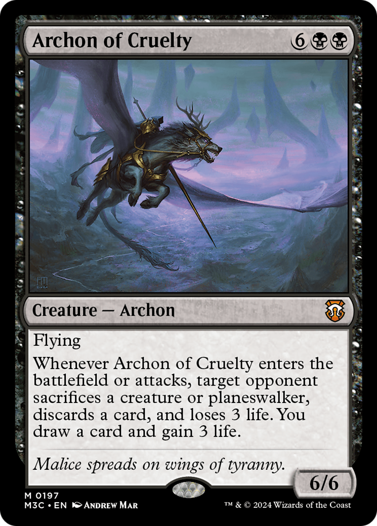 Archon of Cruelty (Ripple Foil) [Modern Horizons 3 Commander] | Spectrum Games