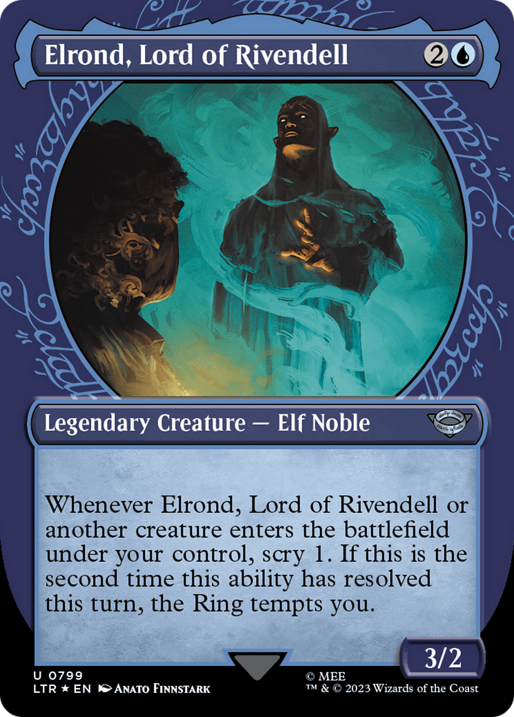 Elrond, Lord of Rivendell (Showcase) (Surge Foil) [The Lord of the Rings: Tales of Middle-Earth] | Spectrum Games