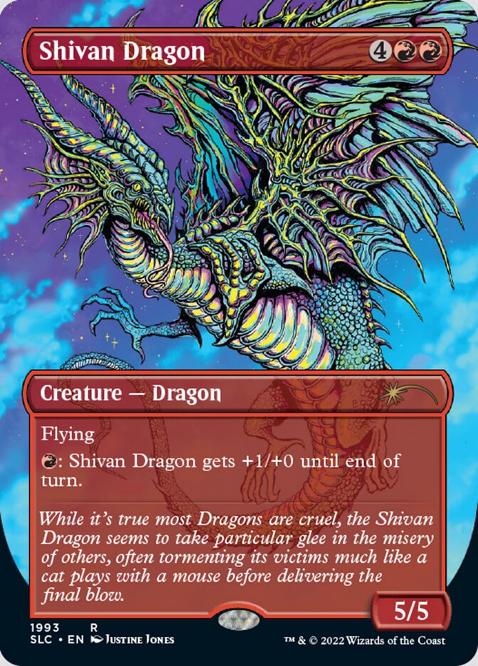 Shivan Dragon (Borderless) [Secret Lair Countdown Kit] | Spectrum Games