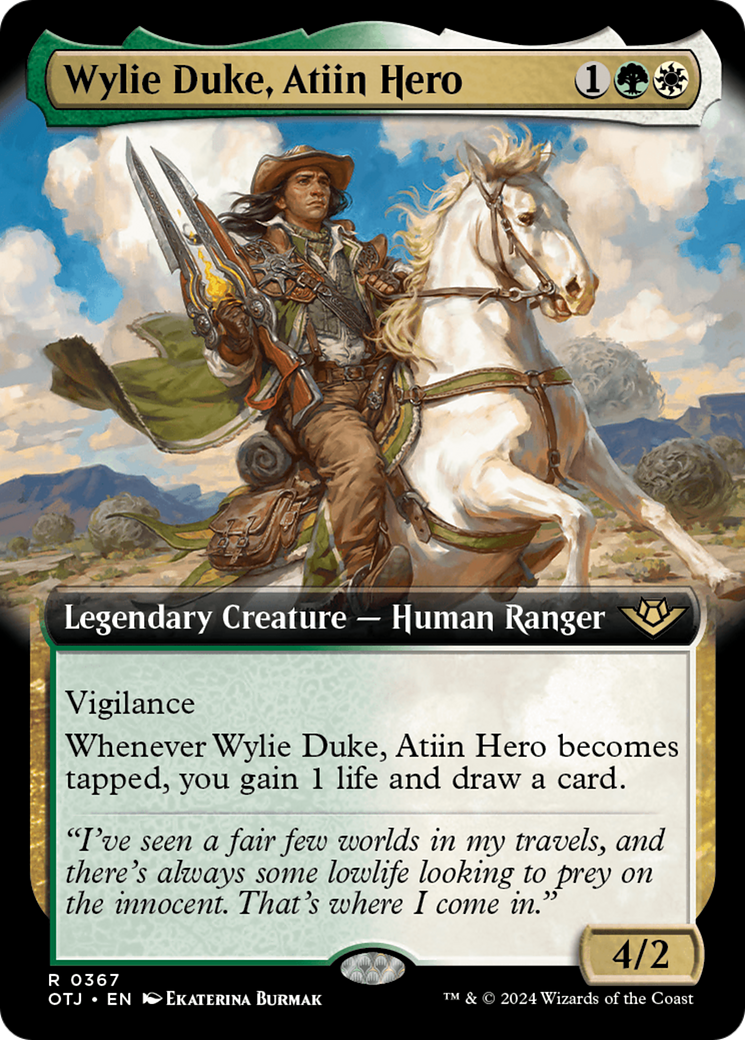 Wylie Duke, Atiin Hero (Extended Art) [Outlaws of Thunder Junction] | Spectrum Games