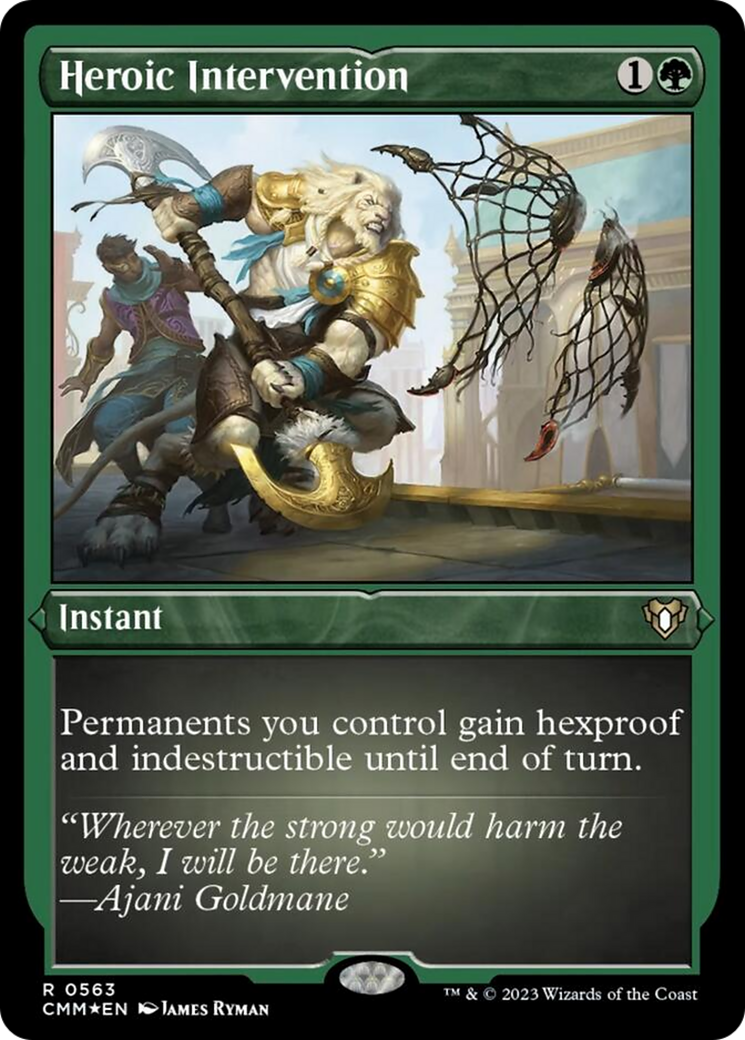 Heroic Intervention (Foil Etched) [Commander Masters] | Spectrum Games