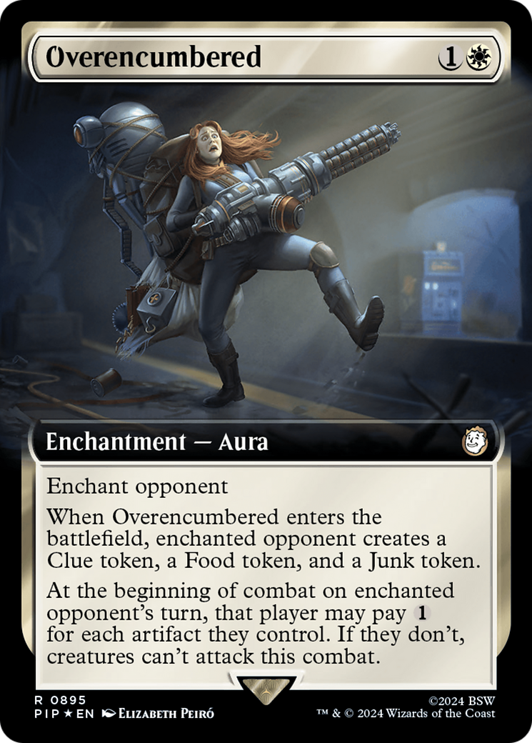 Overencumbered (Extended Art) (Surge Foil) [Fallout] | Spectrum Games