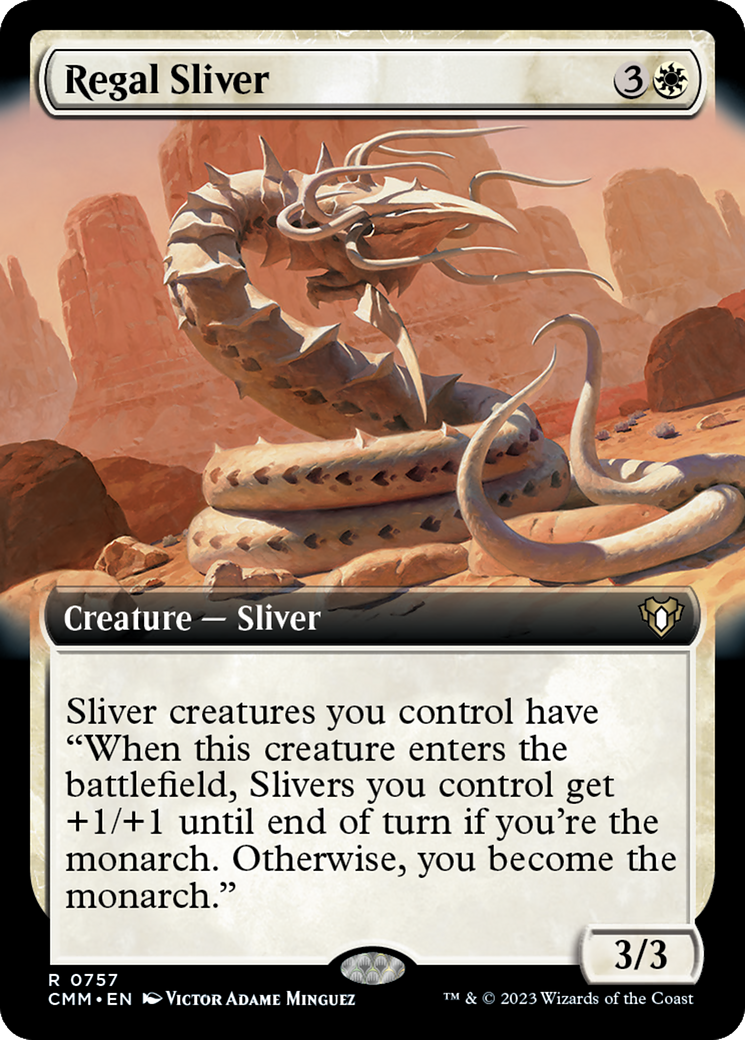 Regal Sliver (Extended Art) [Commander Masters] | Spectrum Games