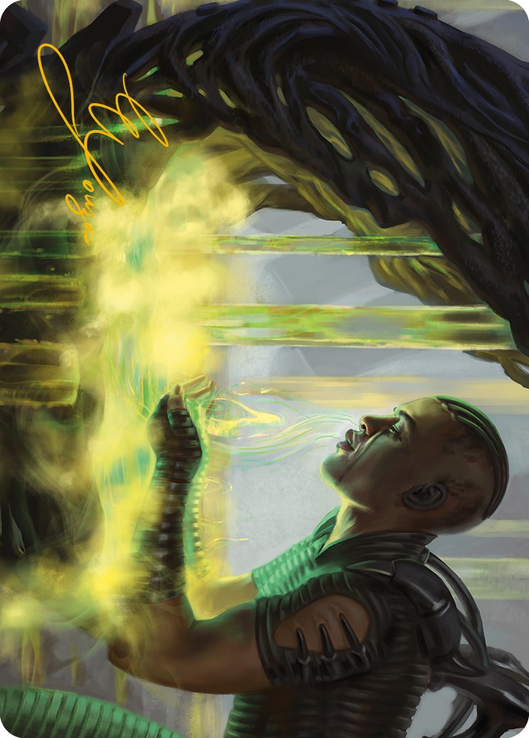 Necrogen Communion Art Card (Gold-Stamped Signature) [Phyrexia: All Will Be One Art Series] | Spectrum Games