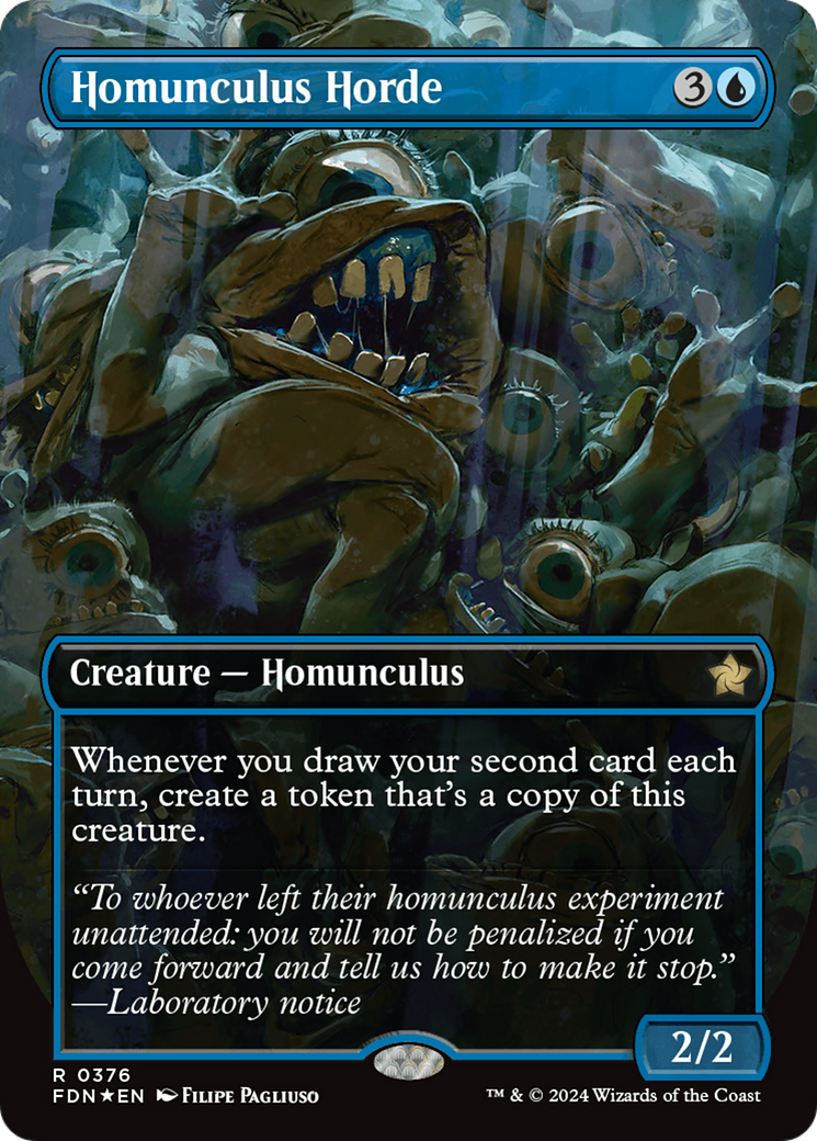 Homunculus Horde (Borderless) (Mana Foil) [Foundations] | Spectrum Games