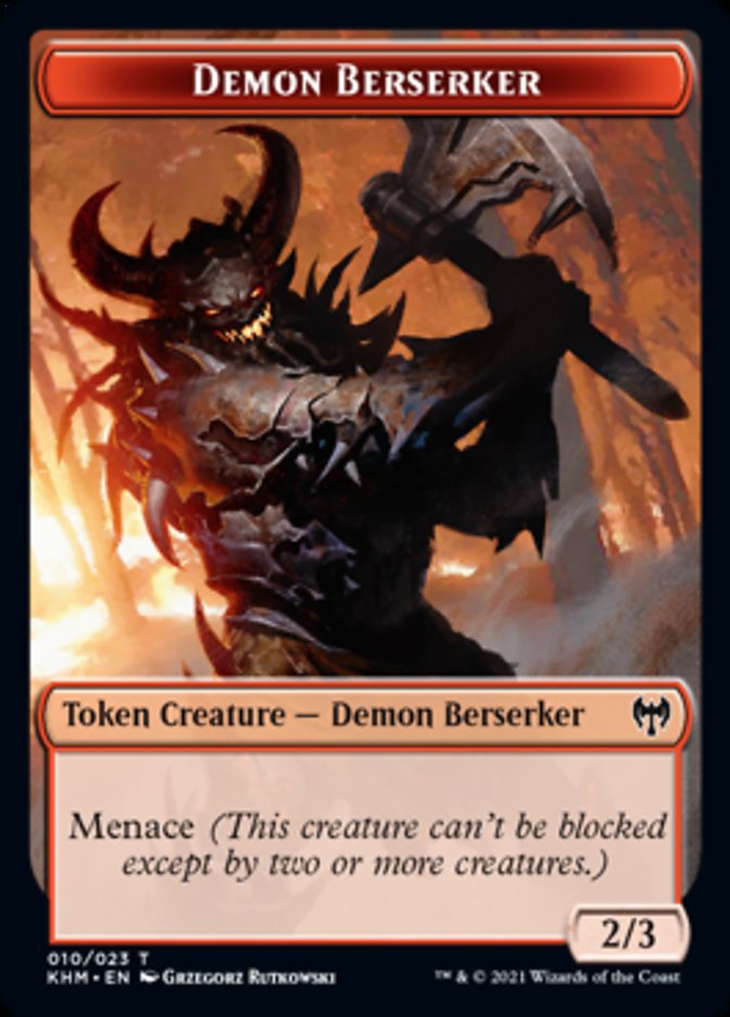Demon Berserker Token [Kaldheim Tokens] | Spectrum Games