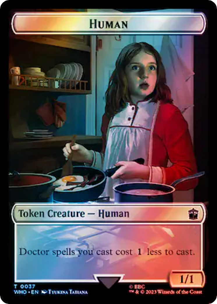 Human (0037) // Mark of the Rani Double-Sided Token (Surge Foil) [Doctor Who Tokens] | Spectrum Games