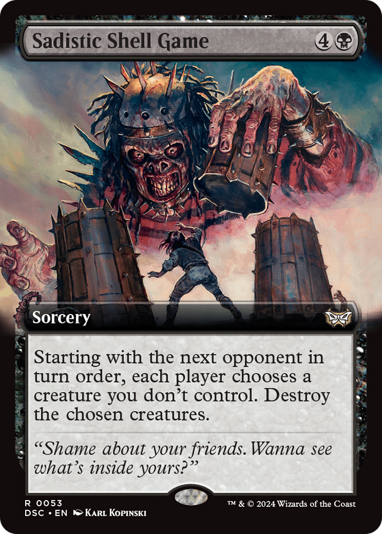 Sadistic Shell Game (Extended Art) [Duskmourn: House of Horror Commander] | Spectrum Games