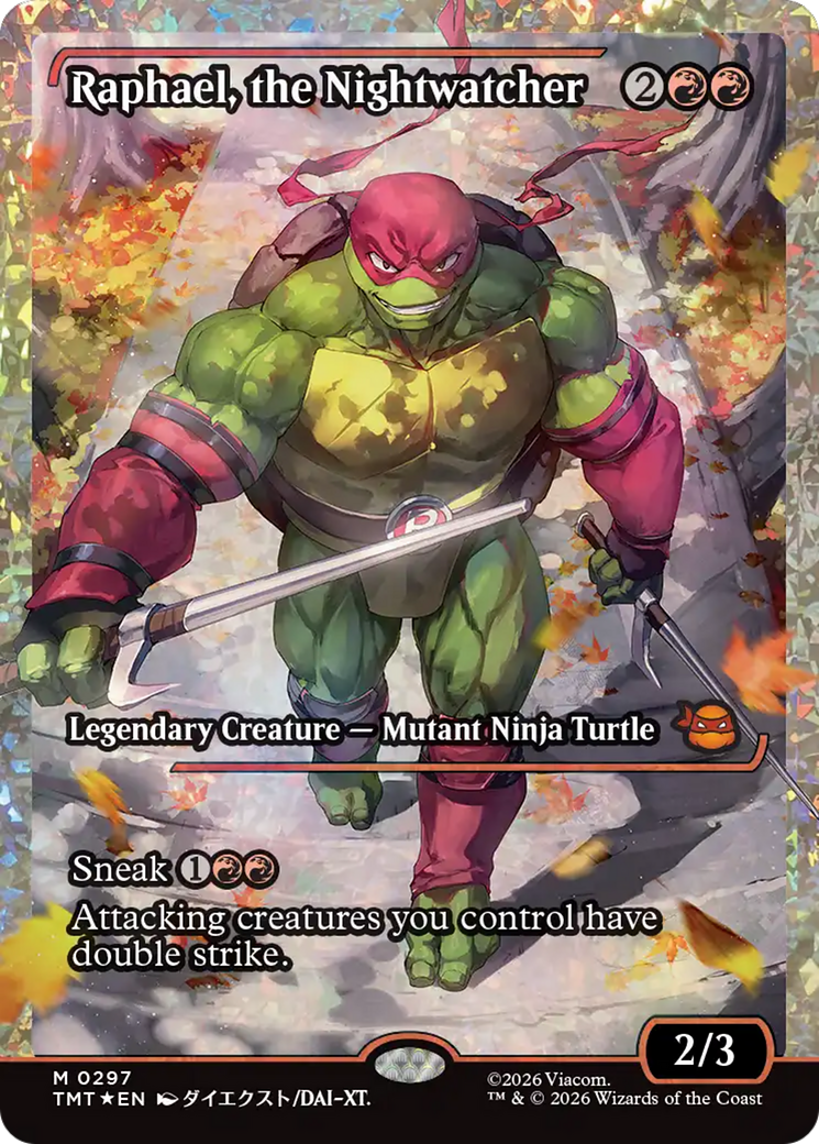 Raphael, the Nightwatcher (Showcase) (Fracture Foil) [Teenage Mutant Ninja Turtles] | Spectrum Games