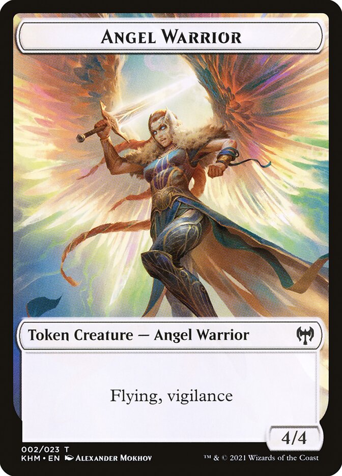 Human Warrior // Angel Warrior Double-Sided Token [Kaldheim Tokens] | Spectrum Games