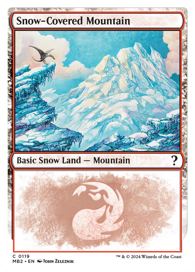 Snow-Covered Mountain (White Border) [Mystery Booster 2] | Spectrum Games