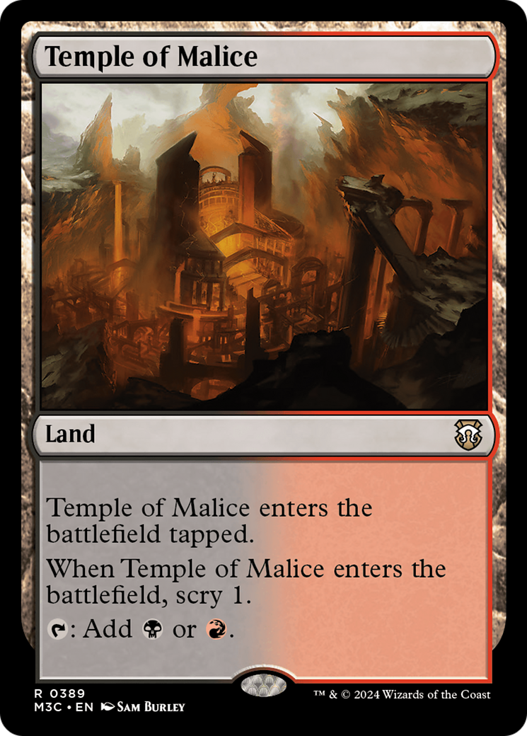 Temple of Malice (Ripple Foil) [Modern Horizons 3 Commander] | Spectrum Games