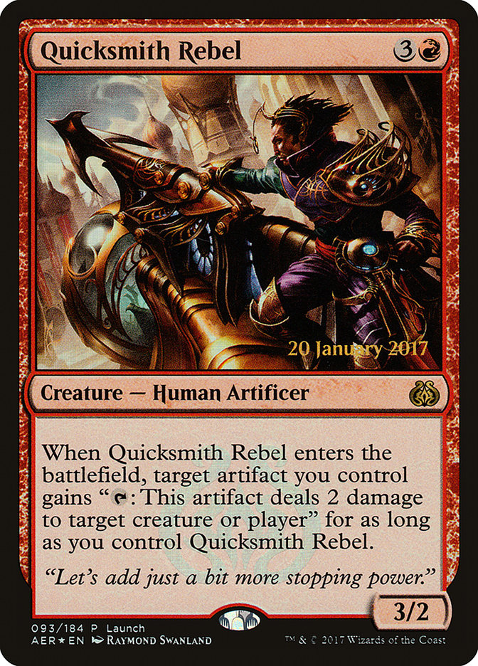 Quicksmith Rebel (Launch) [Aether Revolt Promos] | Spectrum Games