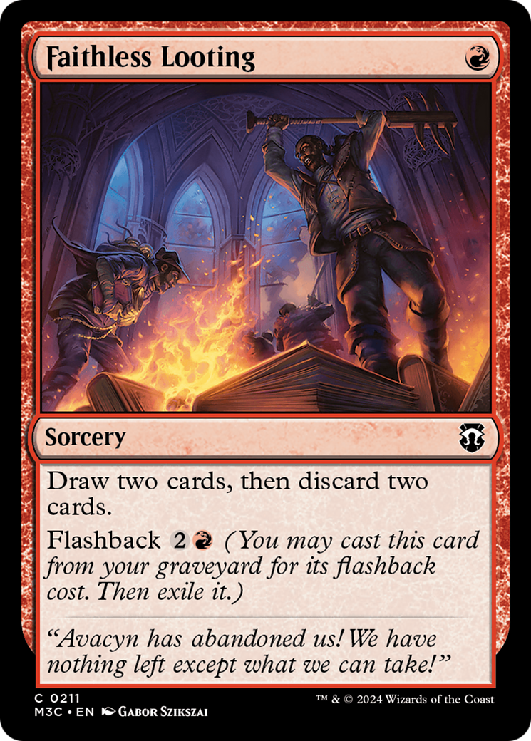 Faithless Looting (Ripple Foil) [Modern Horizons 3 Commander] | Spectrum Games