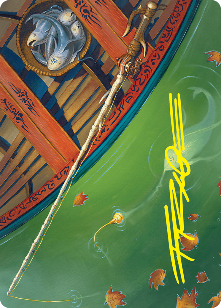 Fishing Pole Art Card (18/54) (Gold-Stamped Signature) [Foundations Art Series] | Spectrum Games