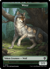 Goat // Wolf (032) Double-Sided Token [Bloomburrow Commander Tokens] | Spectrum Games