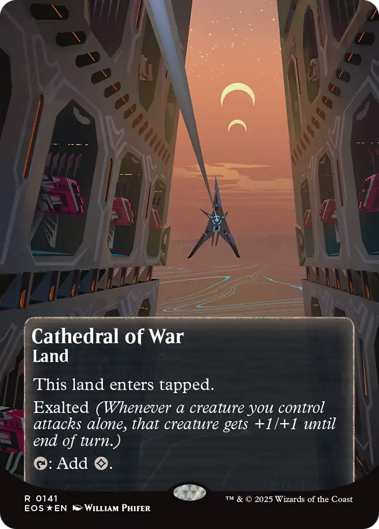 Cathedral of War (0141) (Borderless) (Galaxy Foil) [Edge of Eternities: Stellar Sights] | Spectrum Games