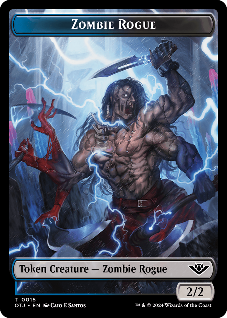 Zombie Rogue Token [Outlaws of Thunder Junction Tokens] | Spectrum Games