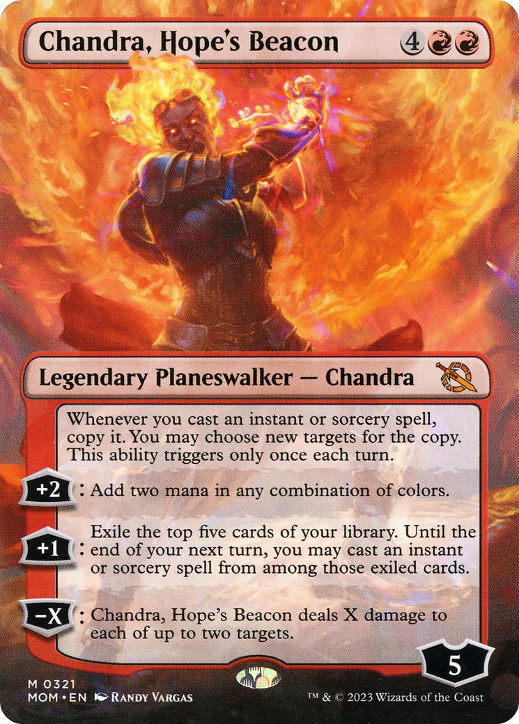 Chandra, Hope's Beacon (Borderless Alternate Art) [March of the Machine] | Spectrum Games