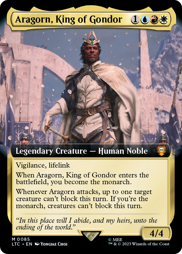 Aragorn, King of Gondor (Extended Art) [The Lord of the Rings: Tales of Middle-Earth Commander] | Spectrum Games