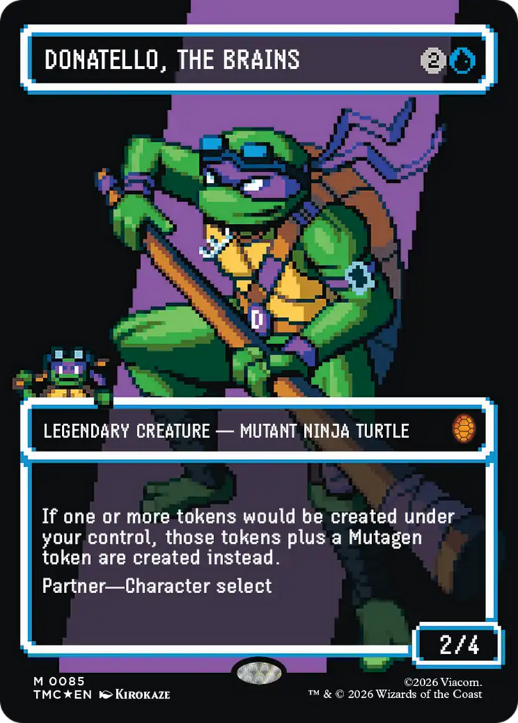 Donatello, the Brains (0085) (Borderless) (Surge Foil) [Teenage Mutant Ninja Turtles Commander] | Spectrum Games