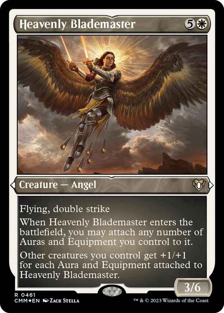 Heavenly Blademaster (Foil Etched) [Commander Masters] | Spectrum Games