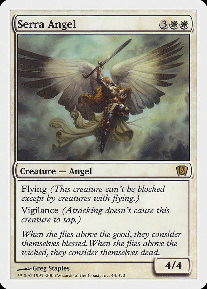 Serra Angel (9th Edition) [Oversize Cards] | Spectrum Games