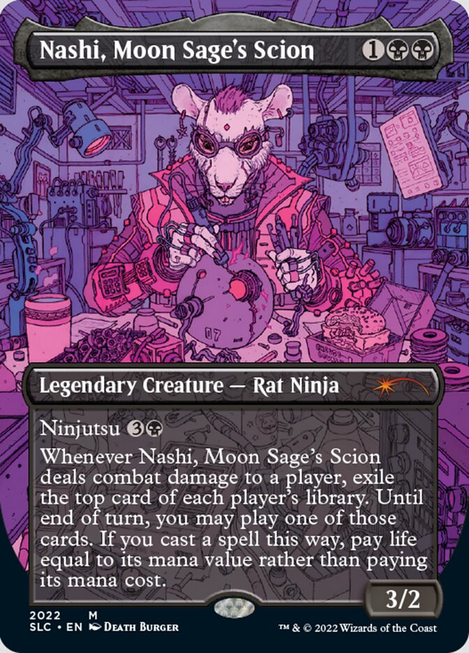 Nashi, Moon Sage's Scion (Borderless) [Secret Lair Countdown Kit] | Spectrum Games