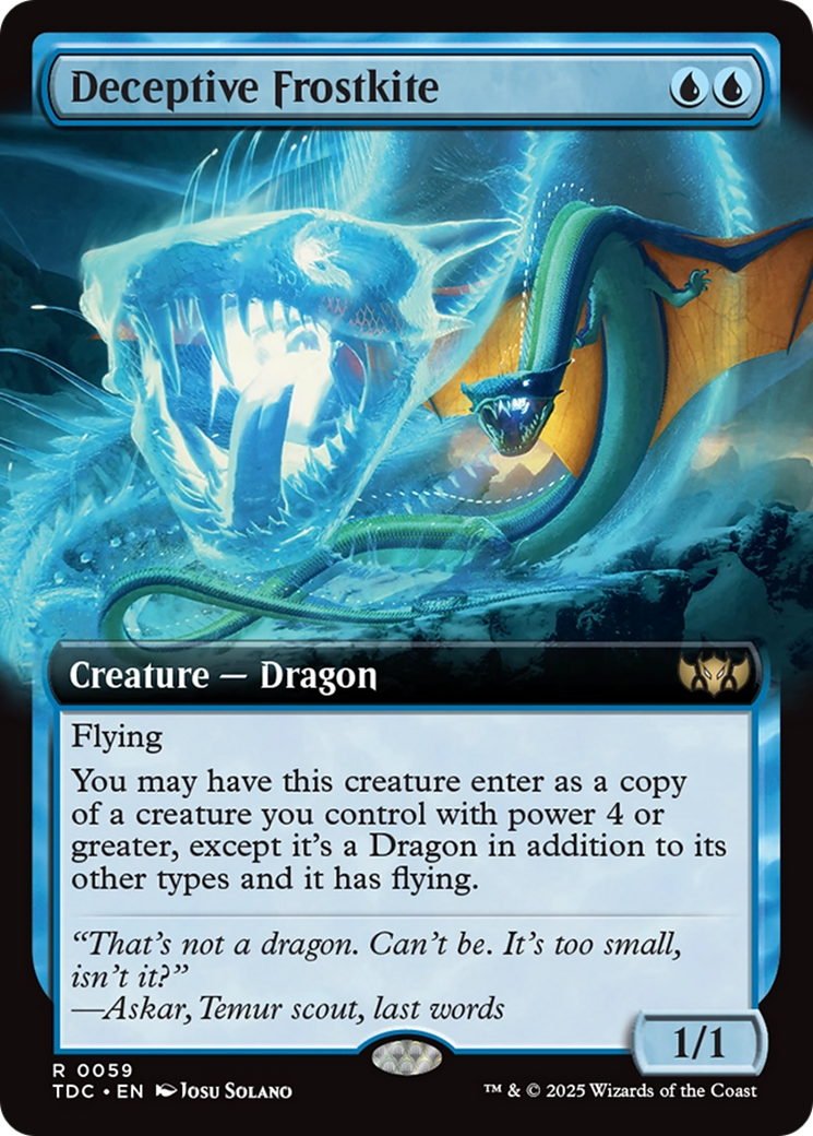 Deceptive Frostkite (Extended Art) [Tarkir: Dragonstorm Commander] | Spectrum Games