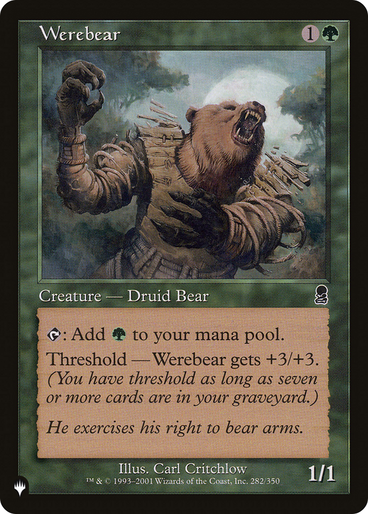 Werebear [The List Reprints] | Spectrum Games