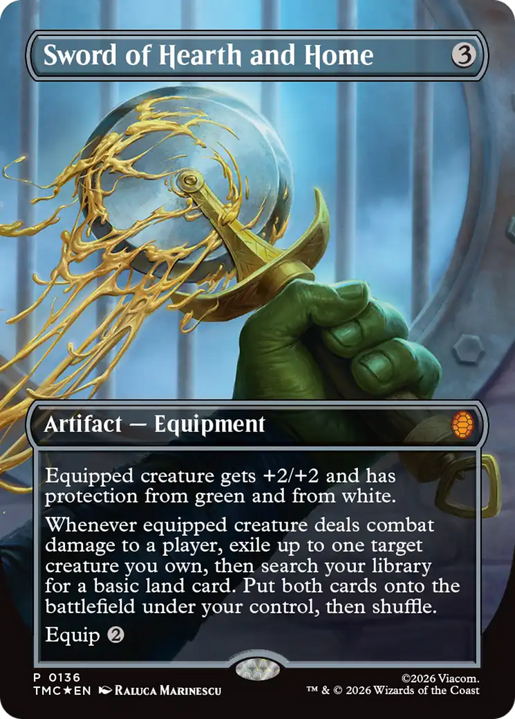 Sword of Hearth and Home (Borderless) [Teenage Mutant Ninja Turtles Promos] | Spectrum Games