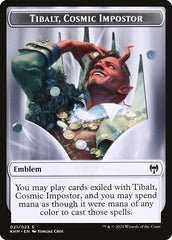 Treasure // Tibalt, Cosmic Impostor Emblem Double-Sided Token [Kaldheim Tokens] | Spectrum Games