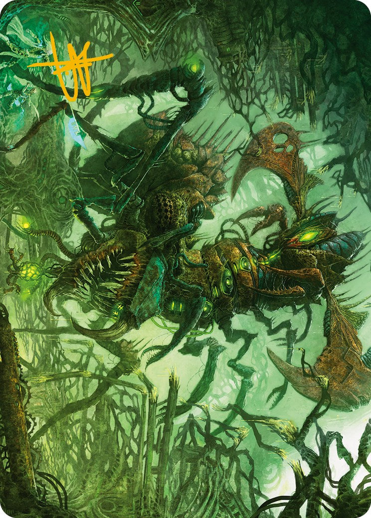 Skyscythe Engulfer Art Card (Gold-Stamped Signature) [Phyrexia: All Will Be One Art Series] | Spectrum Games