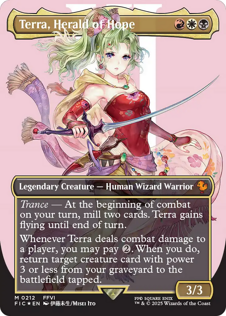 Terra, Herald of Hope (Borderless) (Surge Foil) [FINAL FANTASY Commander] | Spectrum Games