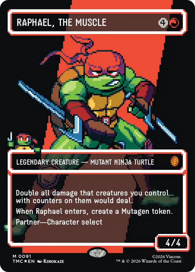 Raphael, the Muscle (0091) (Borderless) (Surge Foil) [Teenage Mutant Ninja Turtles Commander] | Spectrum Games