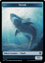 Bird (011) // Shark Double-Sided Token [Bloomburrow Commander Tokens] | Spectrum Games