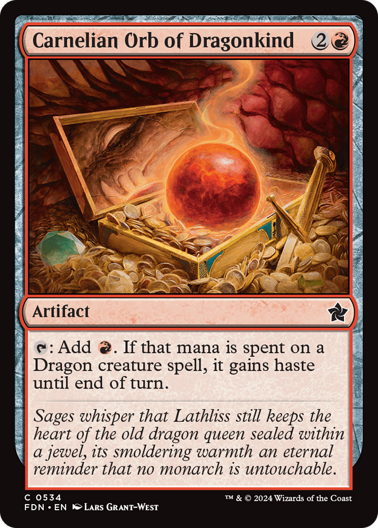 Carnelian Orb of Dragonkind [Foundations] | Spectrum Games