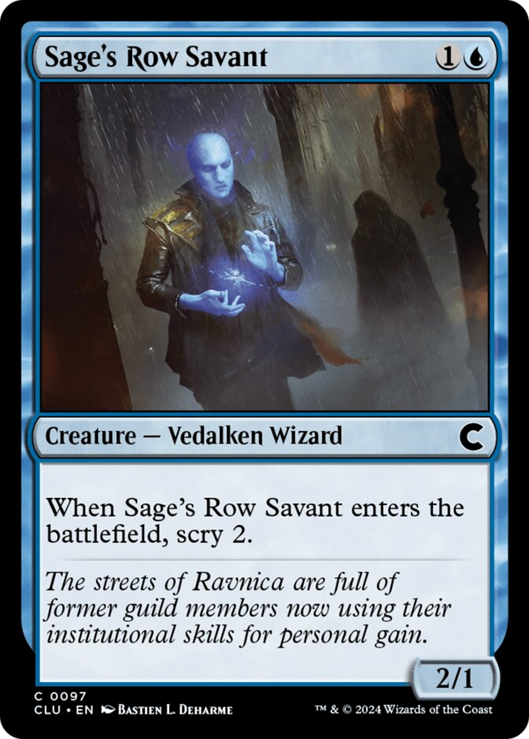 Sage's Row Savant [Ravnica: Clue Edition] | Spectrum Games