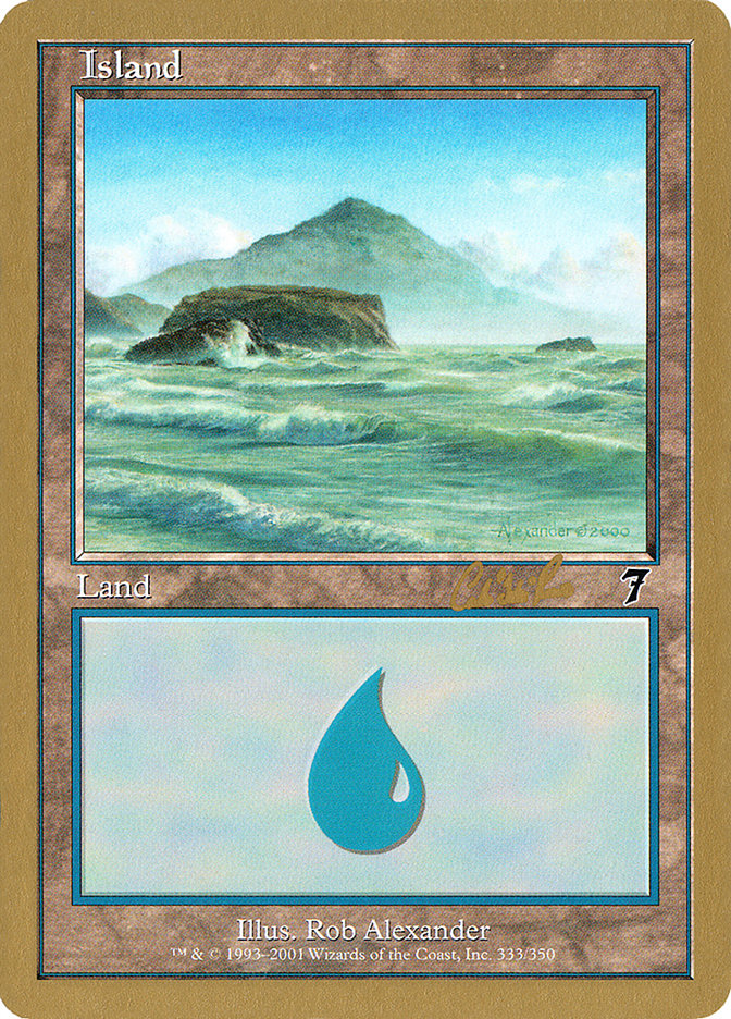 Island (cr333) (Carlos Romao) [World Championship Decks 2002] | Spectrum Games