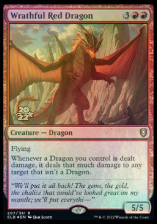 Wrathful Red Dragon [Commander Legends: Battle for Baldur's Gate Prerelease Promos] | Spectrum Games