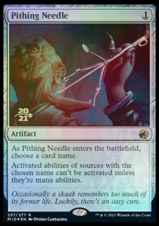 Pithing Needle [Innistrad: Midnight Hunt Prerelease Promos] | Spectrum Games