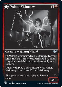 Voltaic Visionary // Volt-Charged Berserker [Innistrad: Double Feature] | Spectrum Games