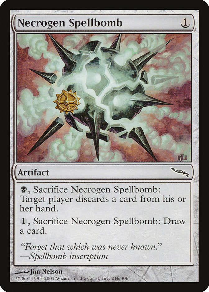 Necrogen Spellbomb [Mirrodin] | Spectrum Games