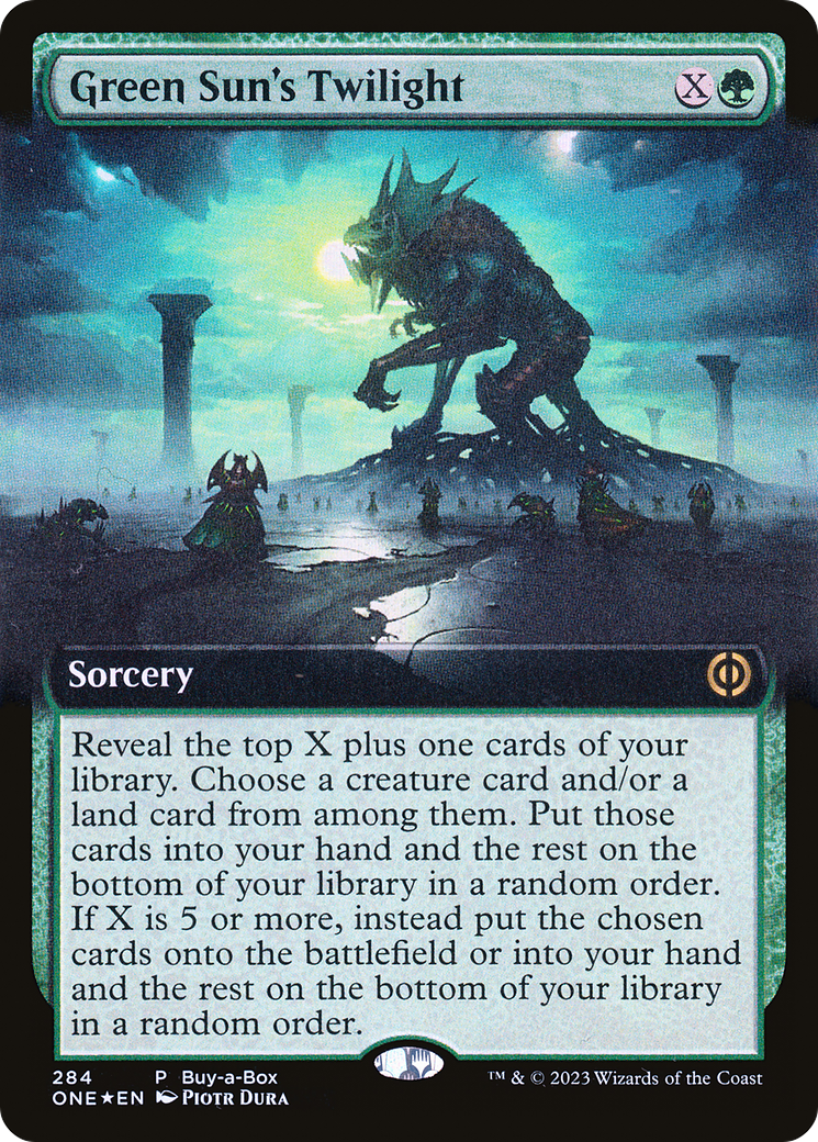 Green Sun's Twilight (Buy-A-Box) (Extended Art) [Phyrexia: All Will Be One] | Spectrum Games