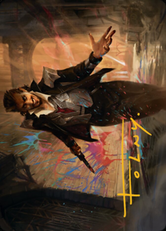 Anhelo, the Painter Art Card (Gold-Stamped Signature) [Streets of New Capenna Art Series] | Spectrum Games