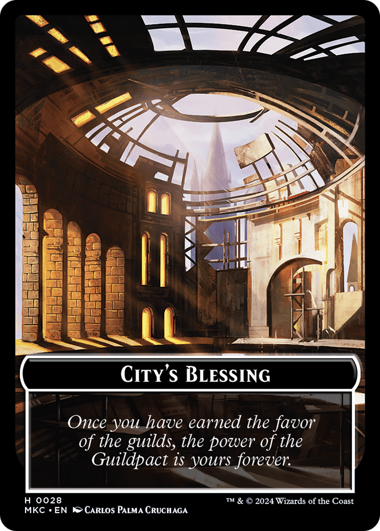 City's Blessing // Zombie Double-Sided Token [Murders at Karlov Manor Commander Tokens] | Spectrum Games